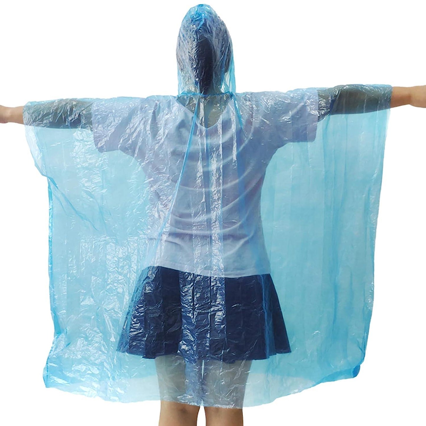 Portable Disposable Emergency Raincoats Waterproof Rain Poncho in A Ball for Traveling Camping Outdoor (Pack of 5)