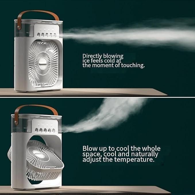 Portable Rechargeable Cooling Fan – Ultra-Quiet & Powerful Air Circulation