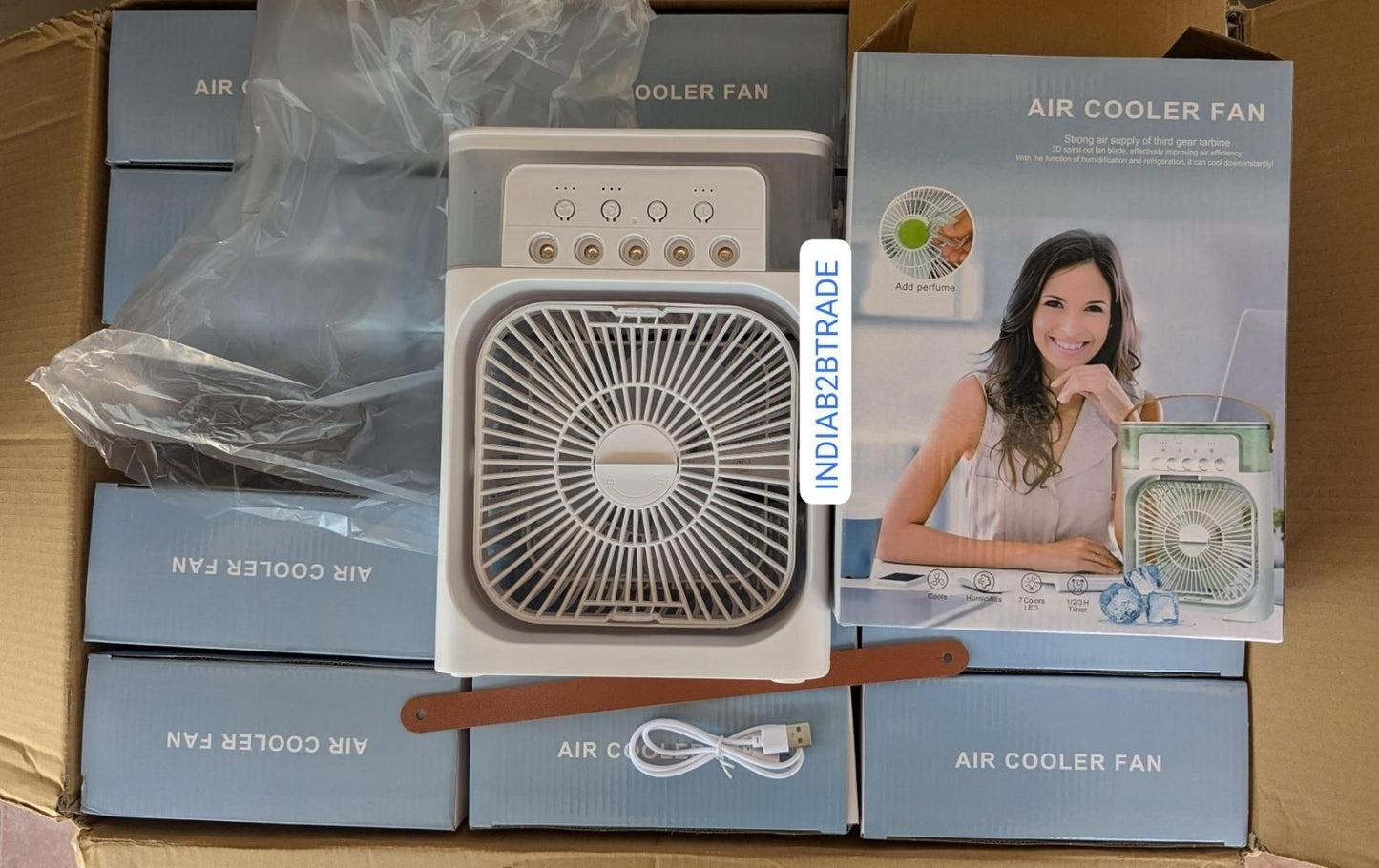 Portable Rechargeable Cooling Fan – Ultra-Quiet & Powerful Air Circulation