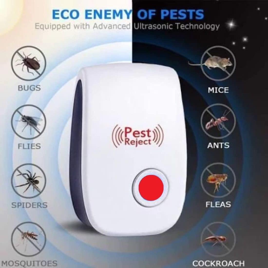 Ultrasonic Pest Repeller for Mosquito, Cockroaches, etc (Pack of 2)