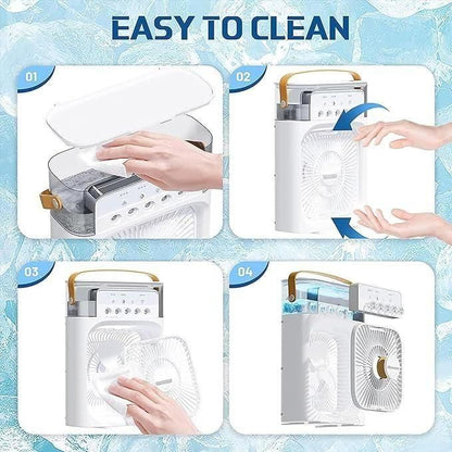 Portable Rechargeable Cooling Fan – Ultra-Quiet & Powerful Air Circulation