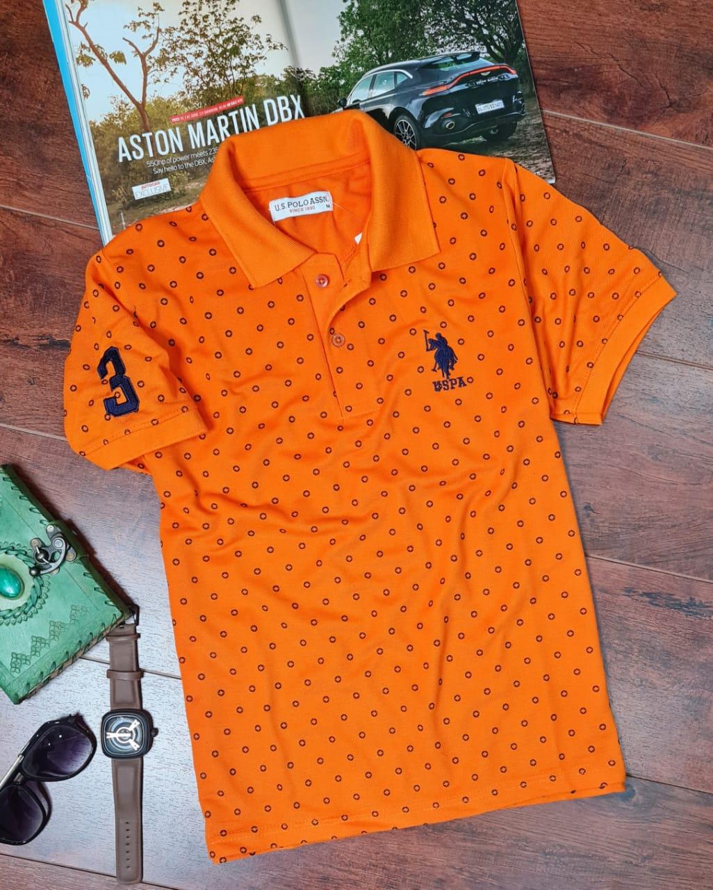 Cotton Printed  Half Sleeves Polo T-Shirts