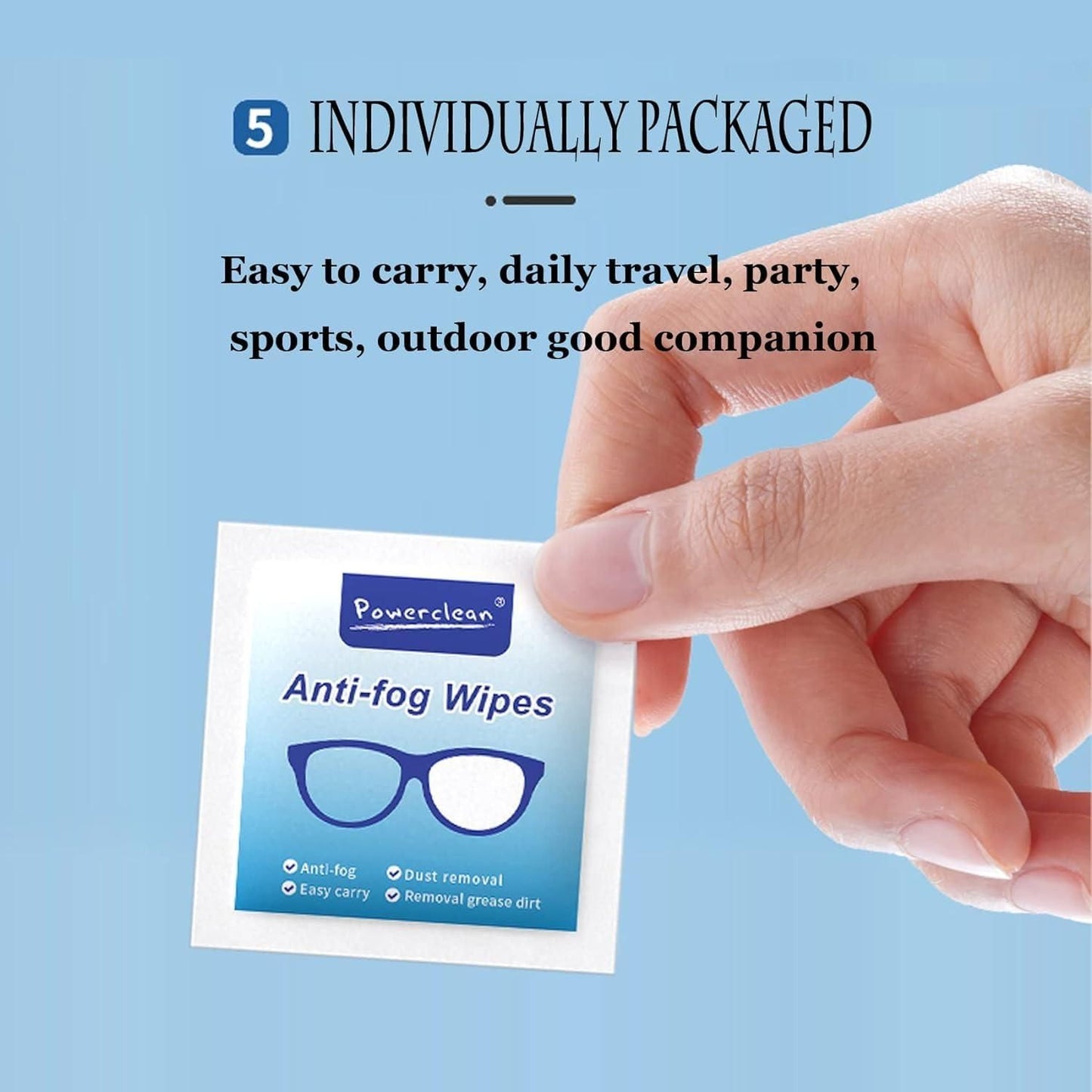 Anti Fog Wipes for Glasses (100 Pcs)